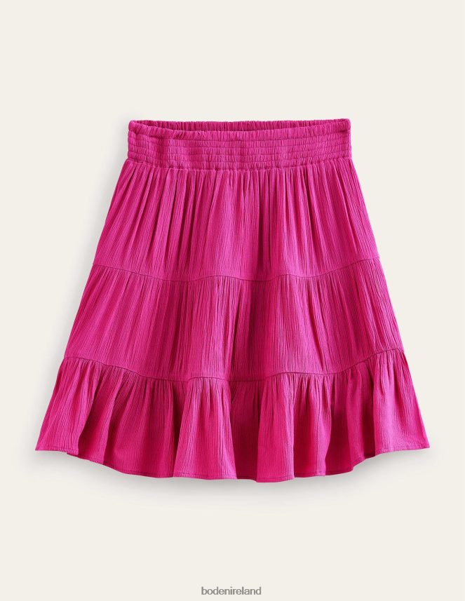 Phlox Pink Clothing Crinkle Mini Skirt Boden Women L466L61373