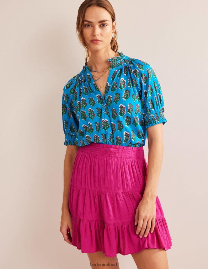 Phlox Pink Clothing Crinkle Mini Skirt Boden Women L466L61373