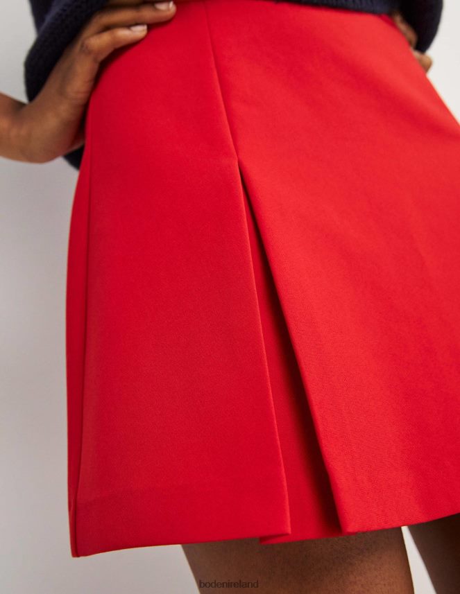 Red Clothing Pleated A-line Mini Skirt Boden Women L466L61940
