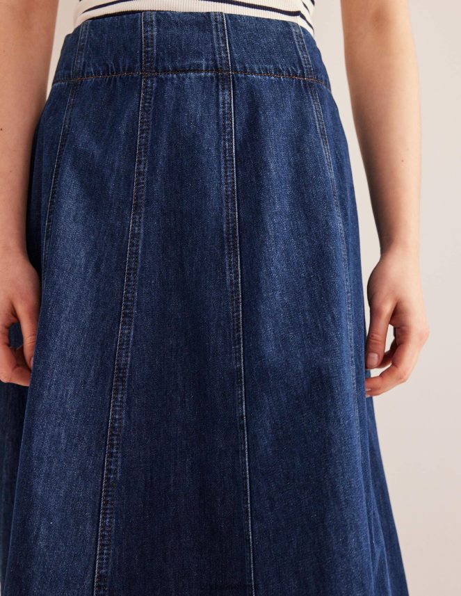 Rinse Wash Clothing Denim Paneled Skirt Boden Women L466L6645