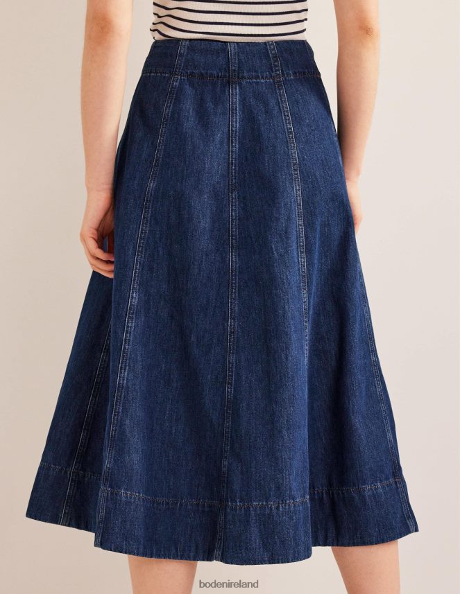 Rinse Wash Clothing Denim Paneled Skirt Boden Women L466L6645