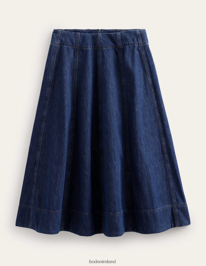 Rinse Wash Clothing Denim Paneled Skirt Boden Women L466L6645