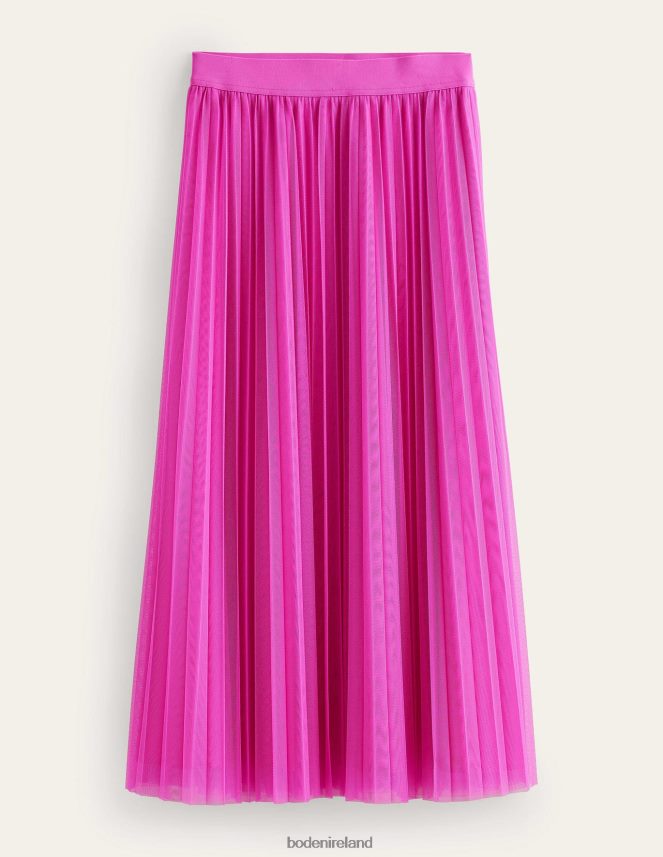 Shocking Pink Clothing Pleated Tulle Skirt Boden Women L466L62251