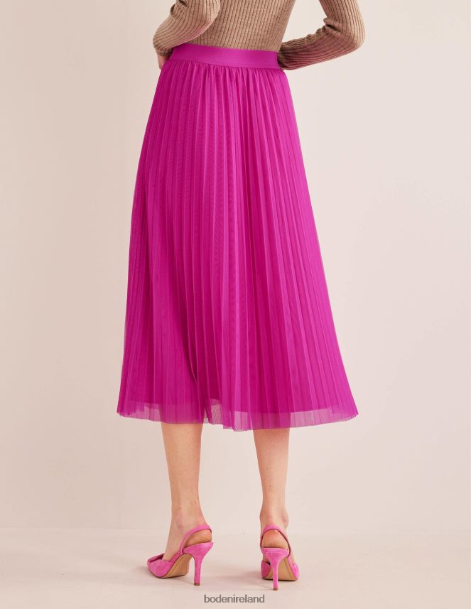 Shocking Pink Clothing Pleated Tulle Skirt Boden Women L466L62251