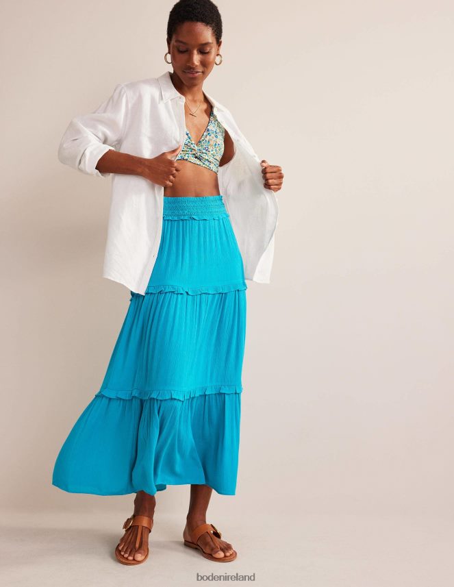 Ultramarine Clothing Smocked-Waist Holiday Skirt Boden Women L466L6634