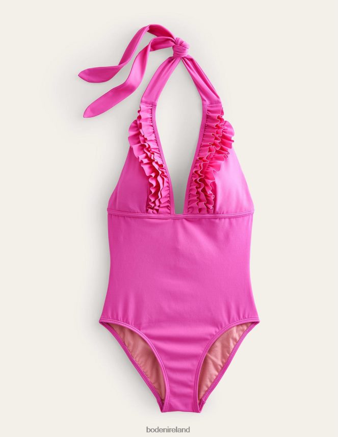 Amazing Pink Clothing Ruffle Halter V-neck Swimsuit Boden Women L466L61655
