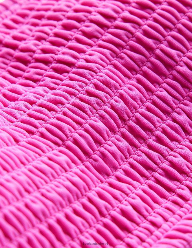 Amazing Pink Clothing Smocked Bandeau Bikini Top Boden Women L466L62457