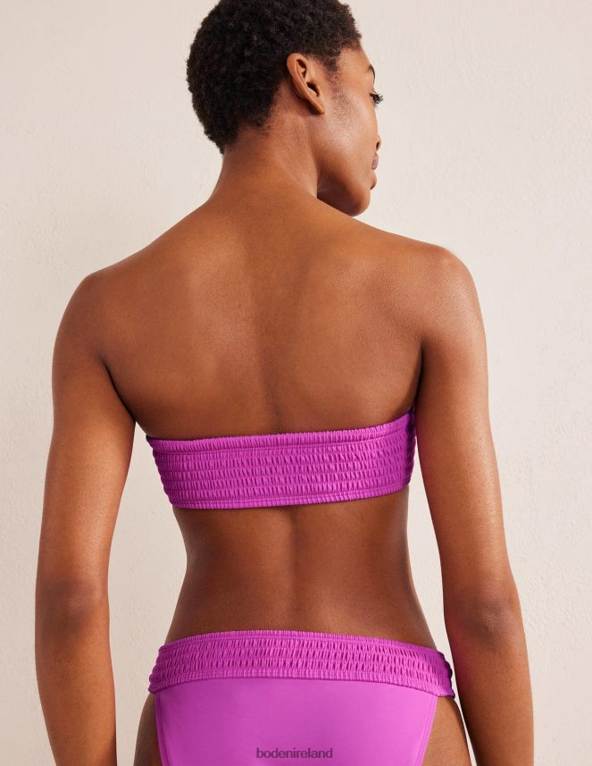Amazing Pink Clothing Smocked Bandeau Bikini Top Boden Women L466L62457