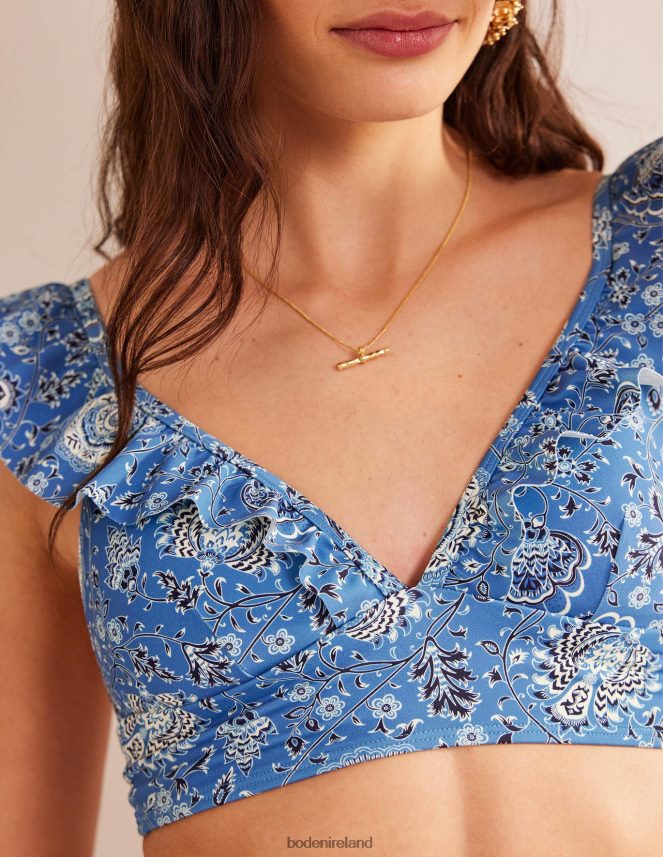 Azure & Gardenia Grove Clothing Palermo Ruffle Bikini Top Boden Women L466L6304