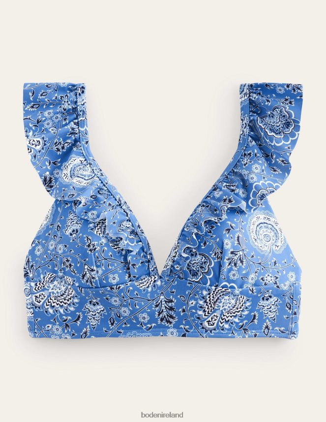 Azure & Gardenia Grove Clothing Palermo Ruffle Bikini Top Boden Women L466L6304