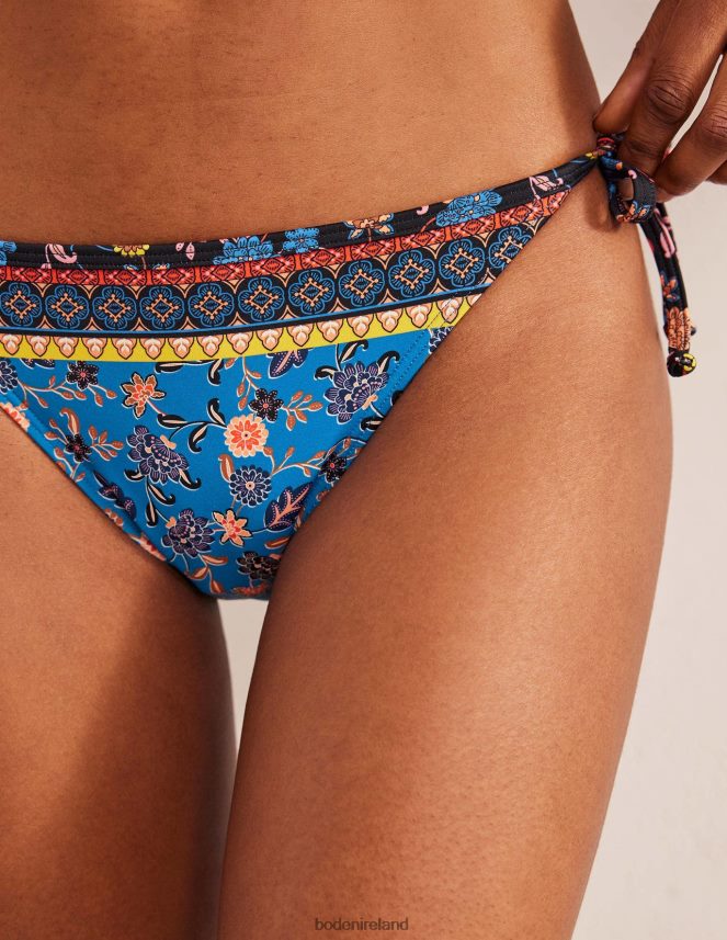 Baleine Blue & Lotus Petal Clothing String Bikini Bottoms Boden Women L466L62092