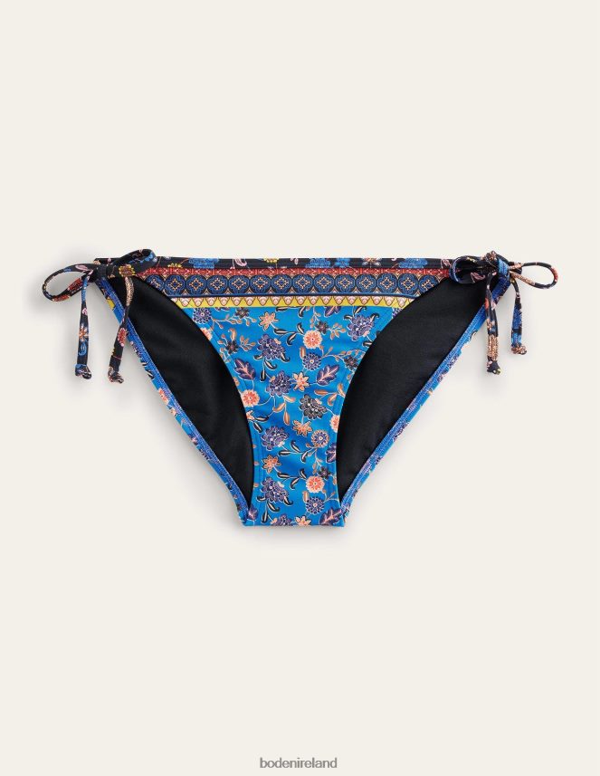 Baleine Blue & Lotus Petal Clothing String Bikini Bottoms Boden Women L466L62092