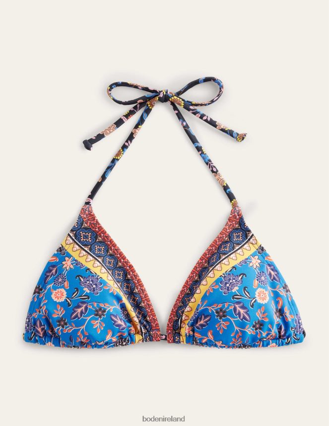 Baleine Blue & Lotus Petal Clothing String Bikini Top Boden Women L466L62229