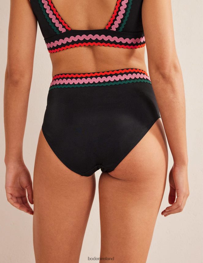 Black Clothing Rick Rack High Waisted Bottoms Boden Women L466L62254