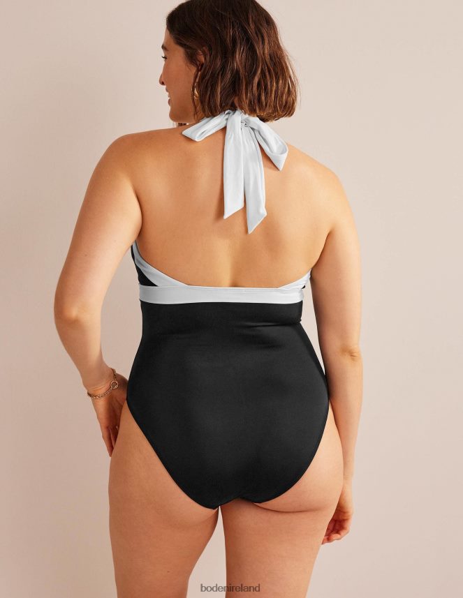 Black Colourblock Clothing Ithaca Halter Swimsuit Boden Women L466L6231