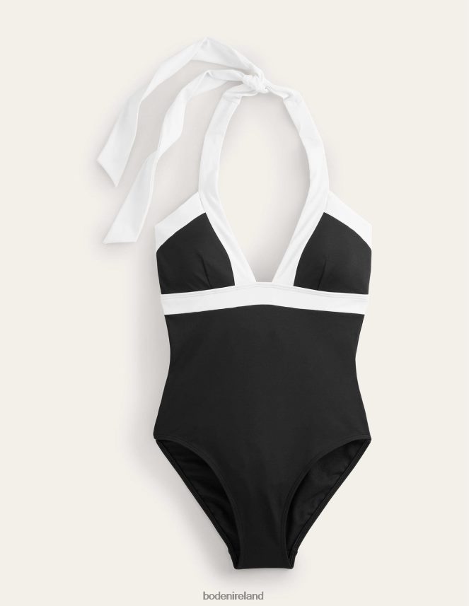 Black Colourblock Clothing Ithaca Halter Swimsuit Boden Women L466L6231