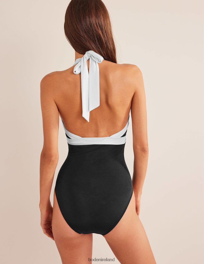Black Colourblock Clothing Ithaca Halter Swimsuit Boden Women L466L6231