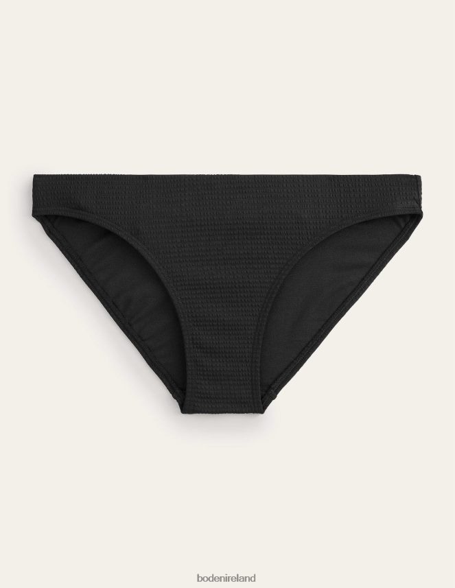 Black Seersucker Texture Clothing Classic Bikini Bottoms Boden Women L466L62009