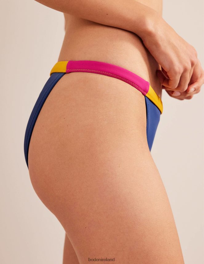 Blue & Yellow Colourblock Clothing Tanga Bikini Bottoms Boden Women L466L61840