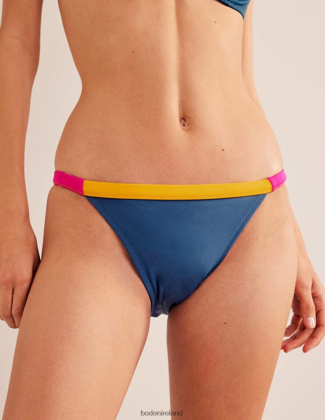 Blue & Yellow Colourblock Clothing Tanga Bikini Bottoms Boden Women L466L61840