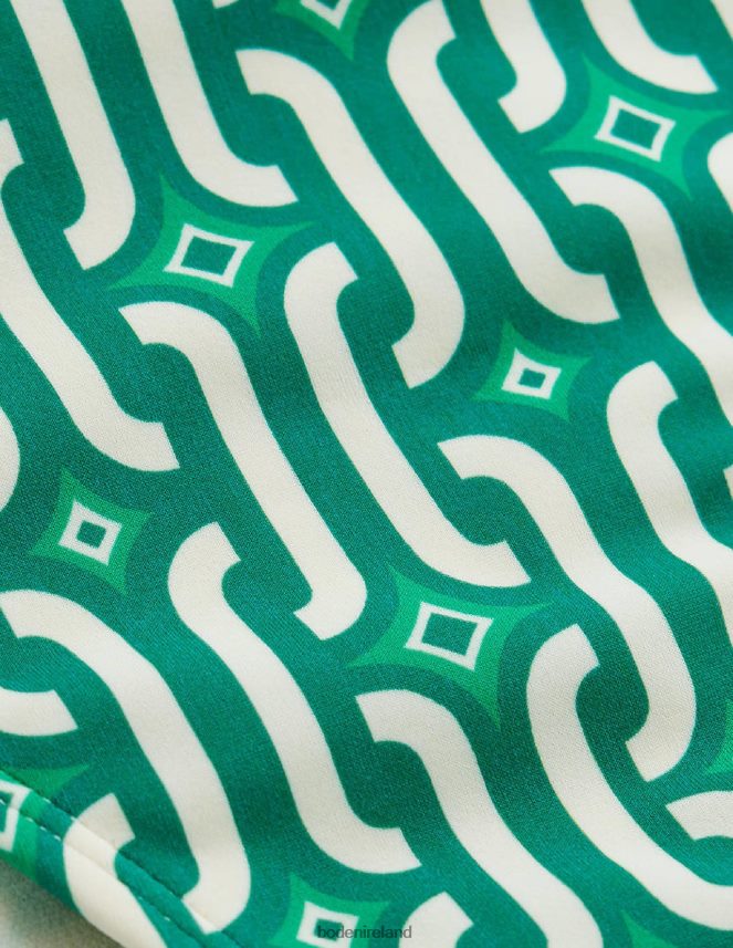 Bright Emerald & Azure Geo Clothing Bikini Bottoms Boden Women L466L6298