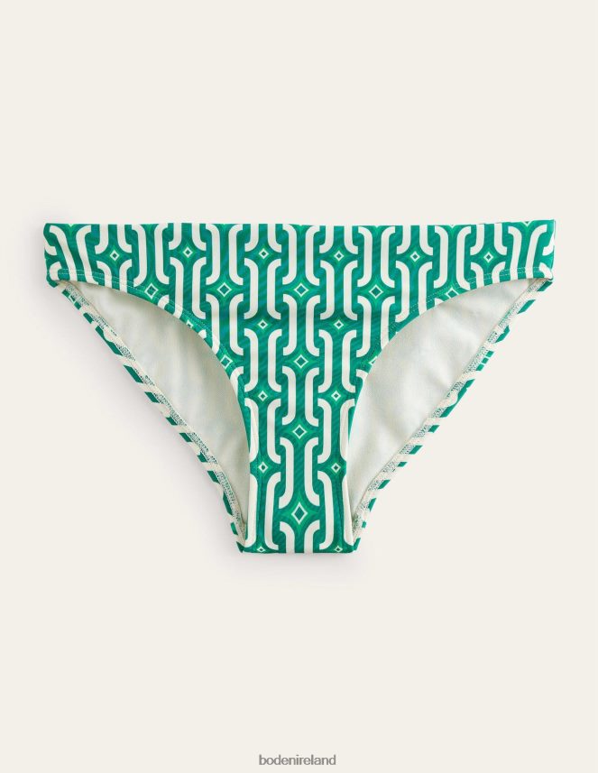 Bright Emerald & Azure Geo Clothing Bikini Bottoms Boden Women L466L6298