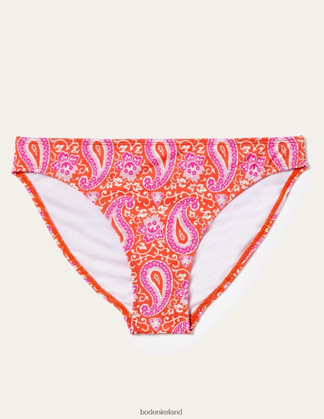 Bright Papaya & Paisley Clothing Classic Bikini Bottoms Boden Women L466L62473