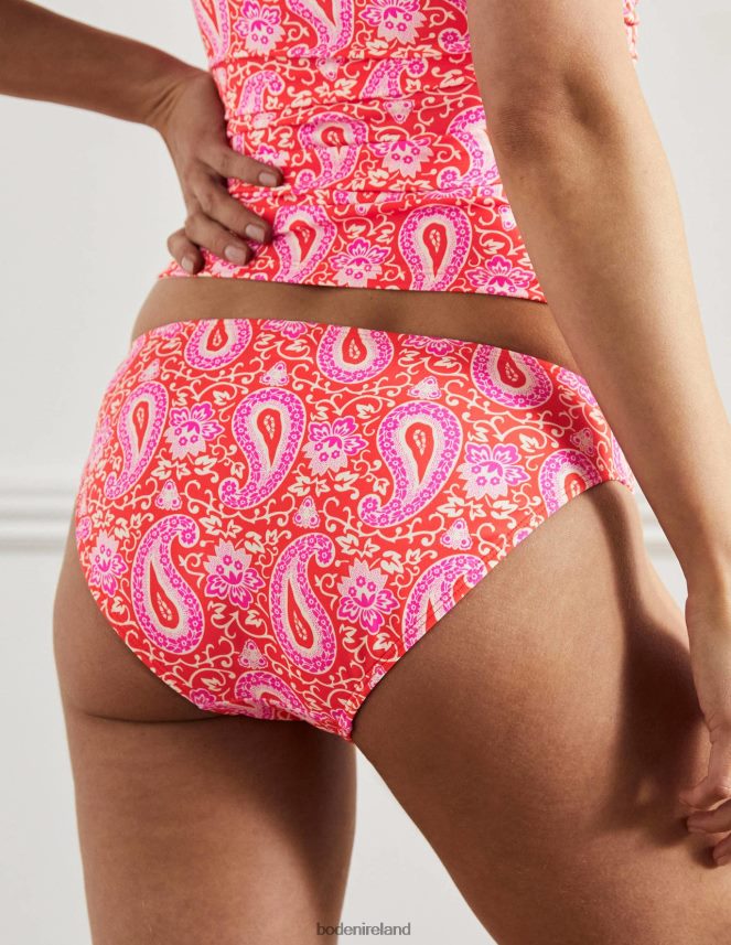 Bright Papaya & Paisley Clothing Classic Bikini Bottoms Boden Women L466L62473