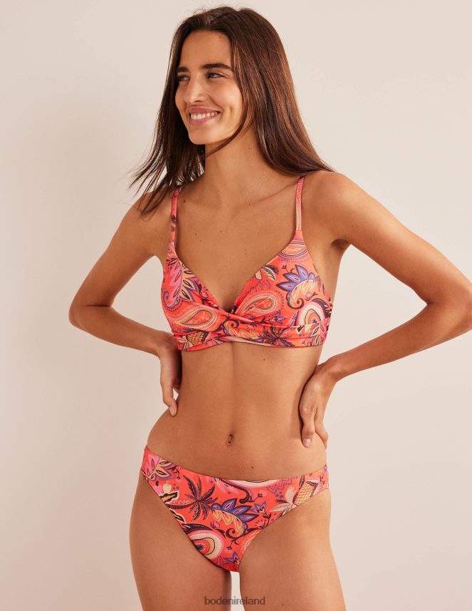 Coral & Paradise Paisley Clothing Capri Cup-size Bikini Top Boden Women L466L61656