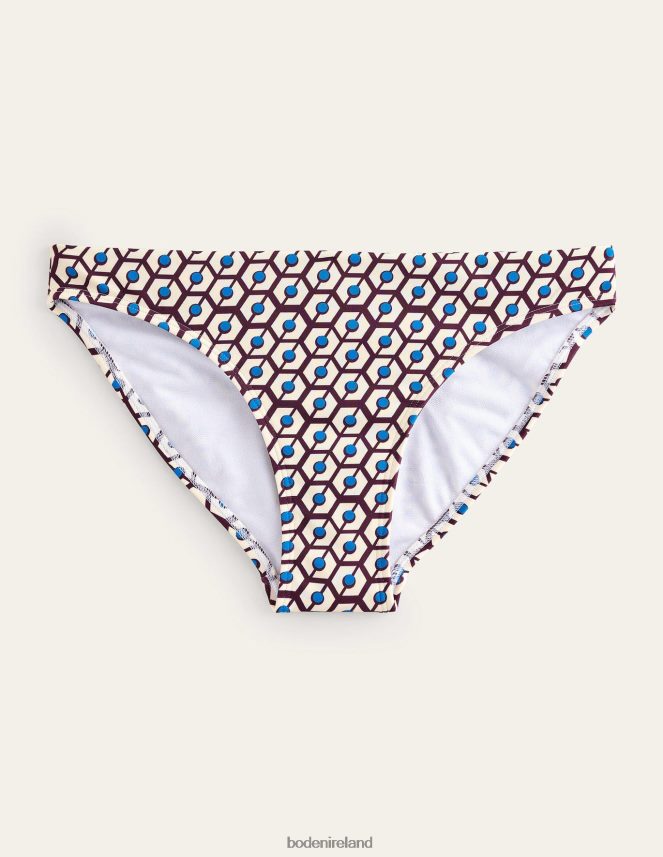 Dark Burgundy & Reverie Clothing Bikini Bottoms Boden Women L466L6252