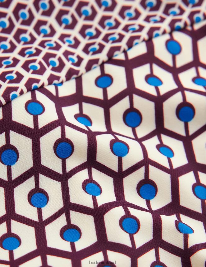 Dark Burgundy & Reverie Clothing Porto V-neck Swimsuit Boden Women L466L6209