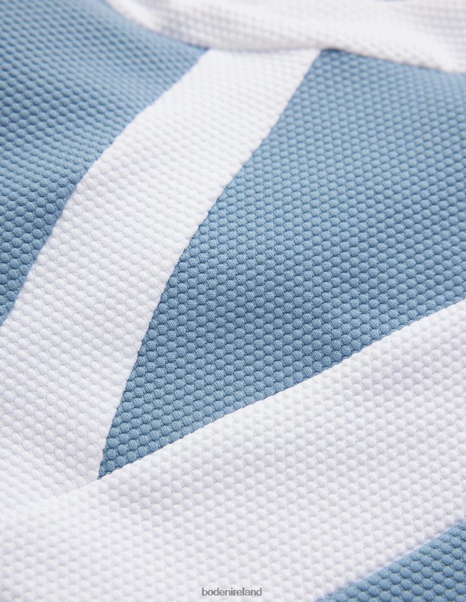 Delph Blue Texture Colourblock Clothing Kefalonia Halterneck Swimsuit Boden Women L466L6309