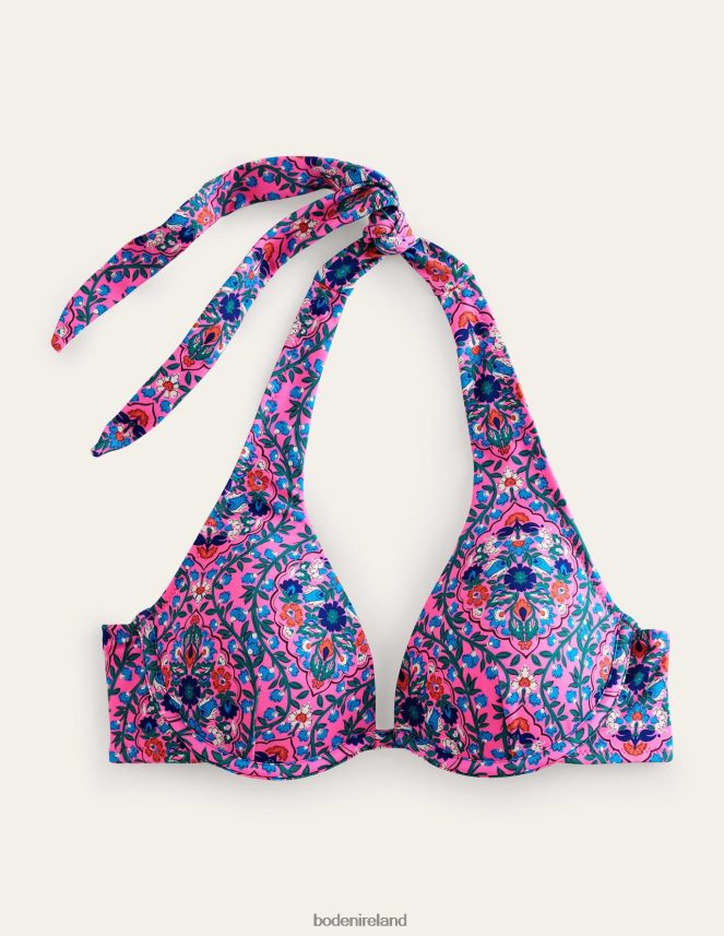 Festival Pink & Vine Terrace Clothing Enhancer Underwired Bikini Top Boden Women L466L61608
