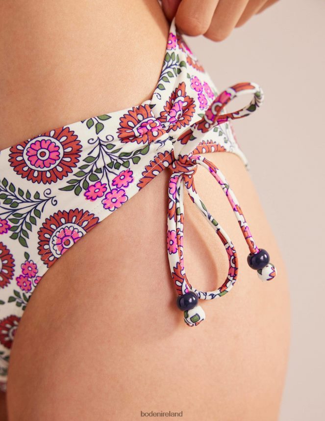 Gin Fizz & Sunflower Sprig Clothing Ruched Bikini Bottoms Boden Women L466L6254