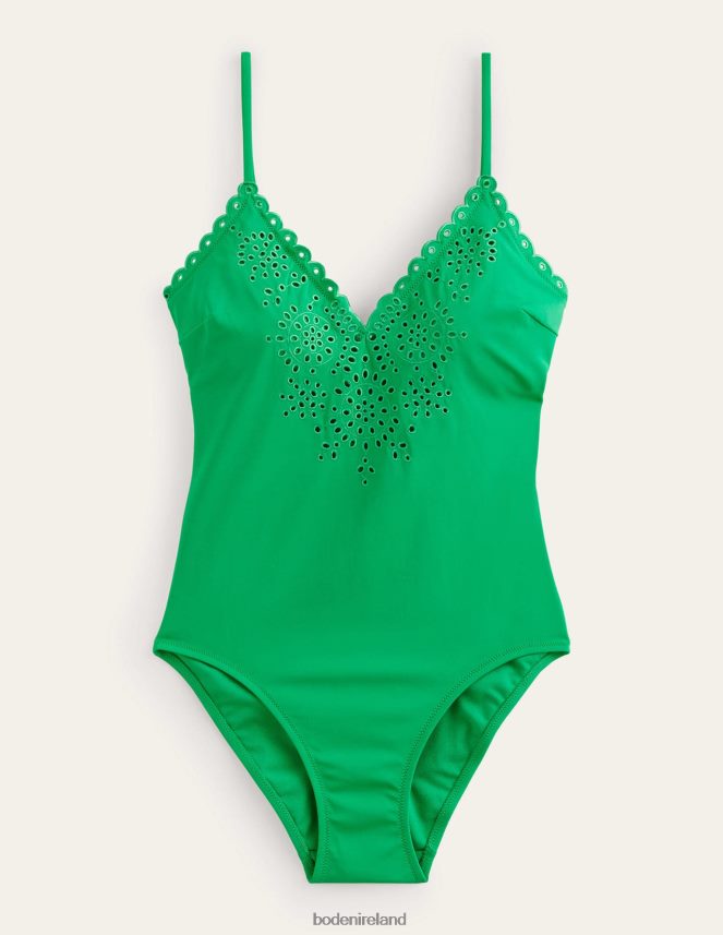 Green Pepper Clothing Broderie V-neck Swimsuit Boden Women L466L6224