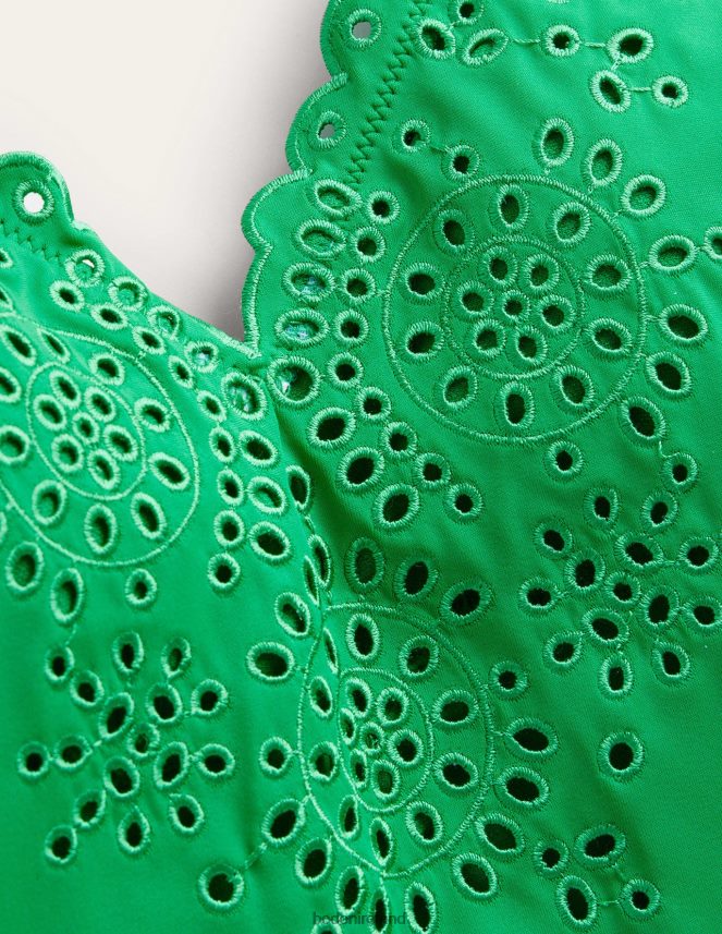 Green Pepper Clothing Broderie V-neck Swimsuit Boden Women L466L6224