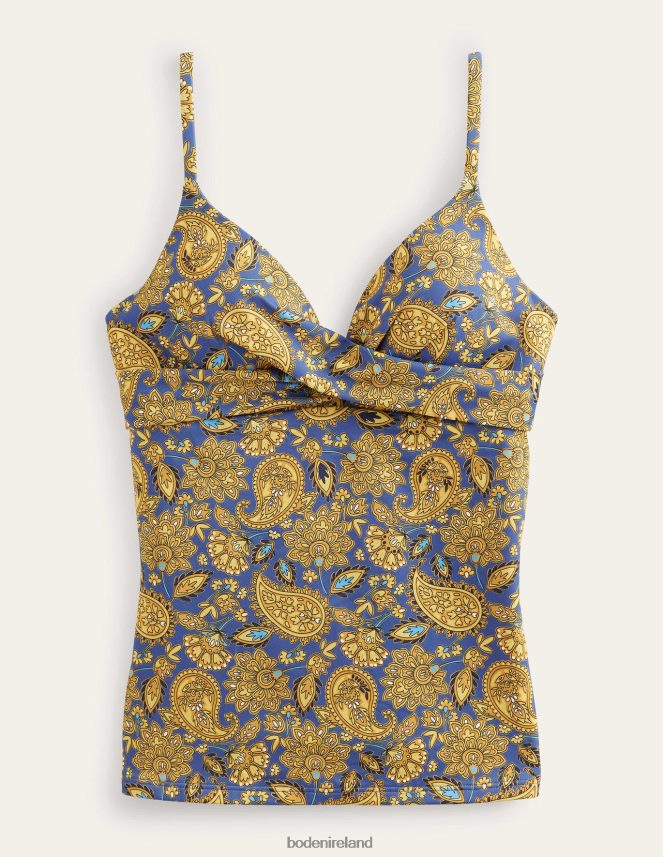 Harvest Gold & Paisley Terrace Clothing Capri Cup-size Tankini Top Boden Women L466L61868