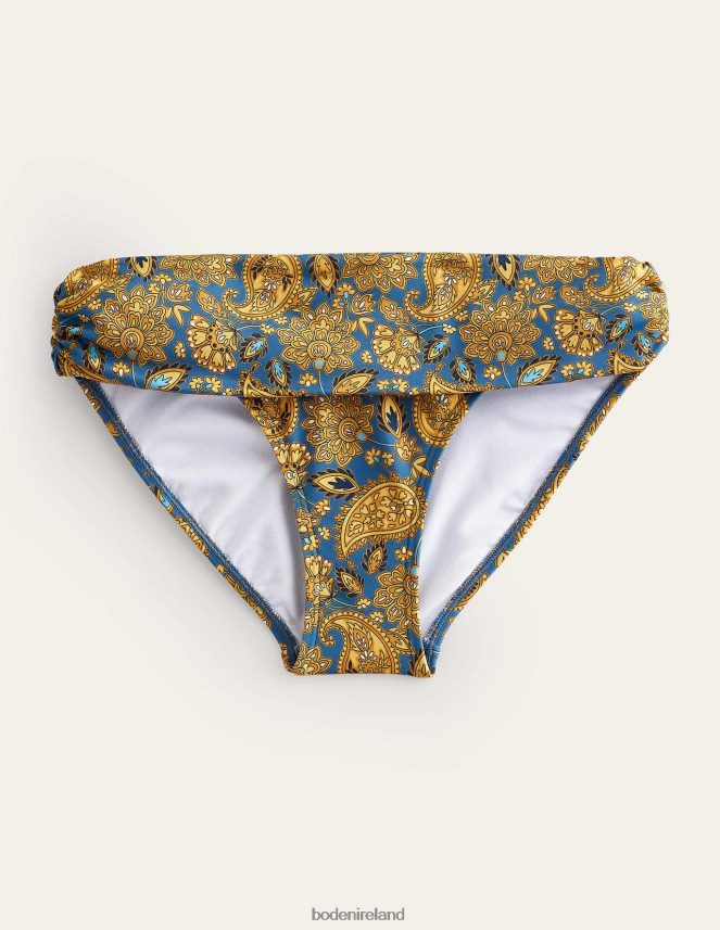 Harvest Gold & Paisley Terrace Clothing Classic Fold Bikini Bottoms Boden Women L466L62456