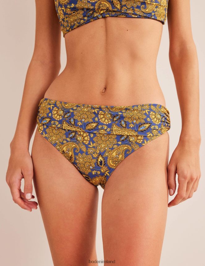 Harvest Gold & Paisley Terrace Clothing Classic Fold Bikini Bottoms Boden Women L466L62456