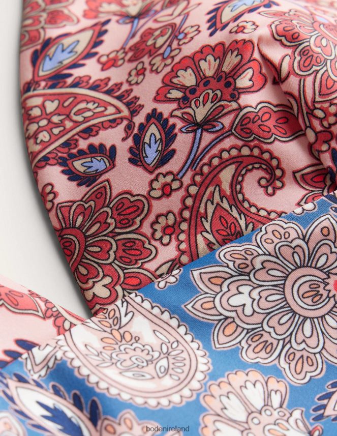 High Risk Red & Paisley Terrace Clothing Arezzo V-neck Panel Swimsuit Boden Women L466L61036