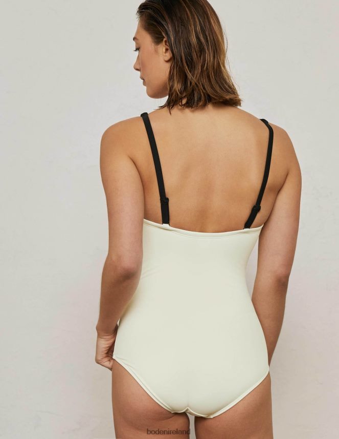 Ivory Colourblock Clothing Corsica V-neck Swimsuit Boden Women L466L62494