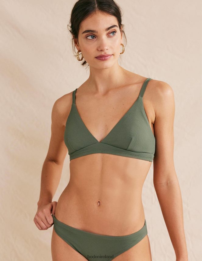 Khaki Texture Clothing Arezzo V-neck Bikini Top Boden Women L466L62146