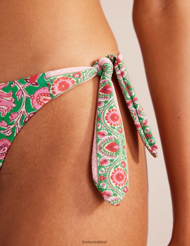 Lime & Botanic Vine Clothing Tie Side Bikini Bottom Boden Women L466L61999