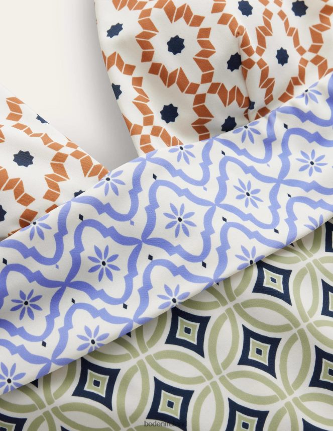 Multi & Geo Trance Clothing Halter Bow Swimsuit Boden Women L466L61150