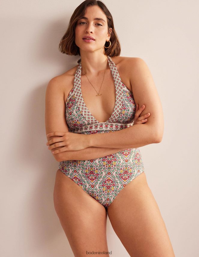 Multi & Vine Terrace Clothing Ithaca Halter Swimsuit Boden Women L466L6976