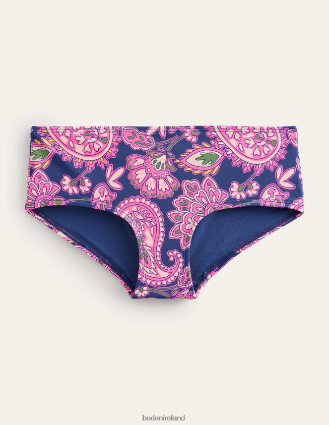 Navy & Paisley Terrace Clothing Classic Bikini Shorts Boden Women L466L62540