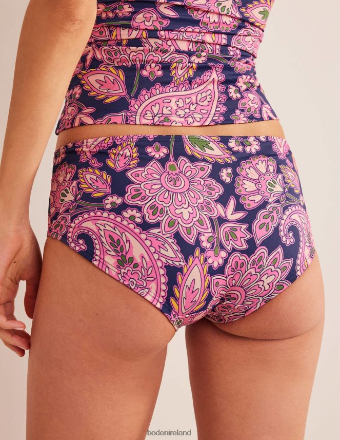 Navy & Paisley Terrace Clothing Classic Bikini Shorts Boden Women L466L62540