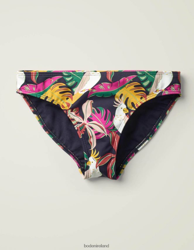 Navy & Parakeet Palm Clothing Bikini Bottoms Boden Women L466L62049