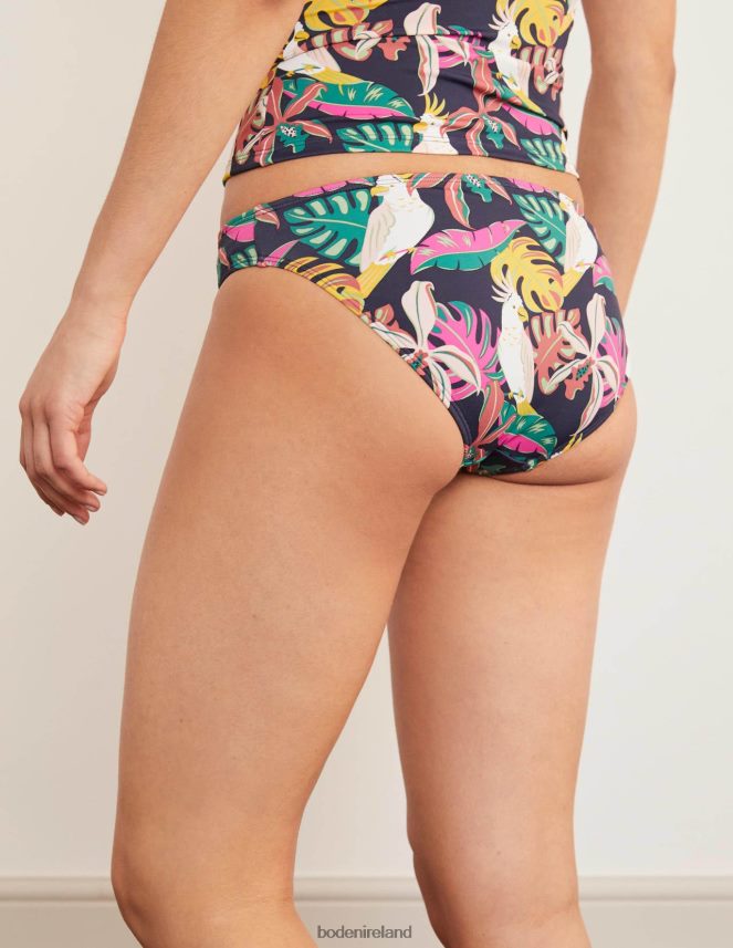 Navy & Parakeet Palm Clothing Bikini Bottoms Boden Women L466L62049