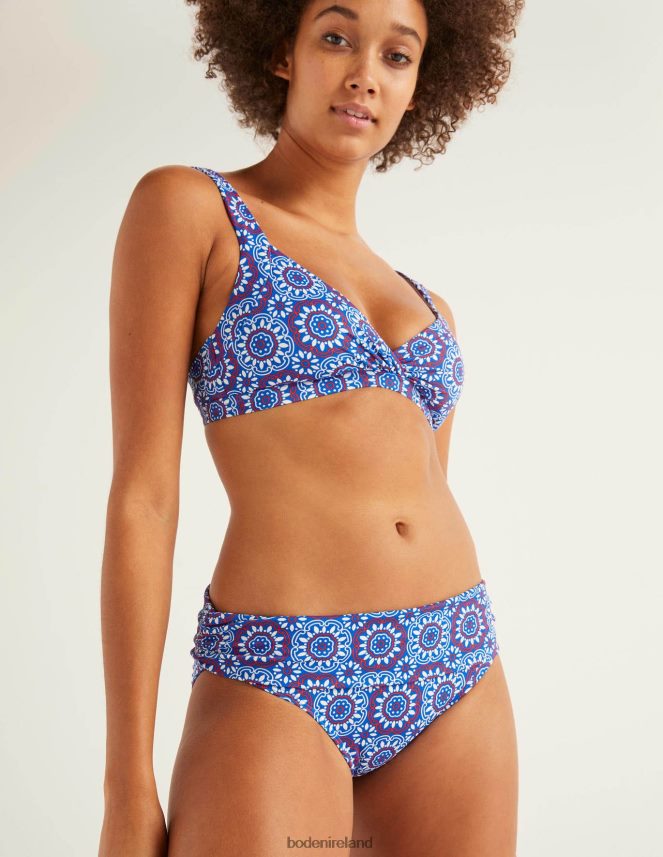 Navy & Sun Tile Clothing Eze Fold Over Bottoms Boden Women L466L62048